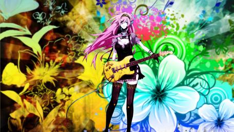 Colorful Vibes of Megurine Luka’s Music Adventure wallpaper