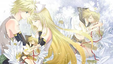 Ethereal Love Between Anime Hearts wallpaper