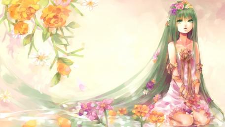 Spring Serenade of Hatsune Miku in Blooming Beauty wallpaper