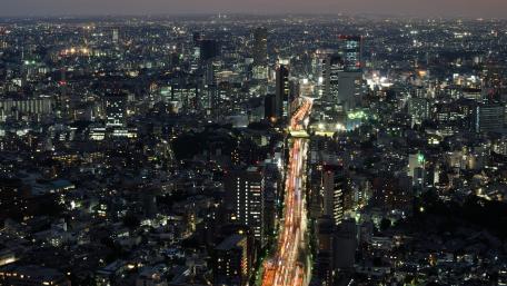 Tokyo Cityscape at Dusk wallpaper