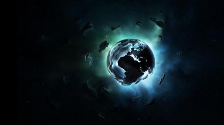 Planetary Glow in Pixel Art Brilliance wallpaper