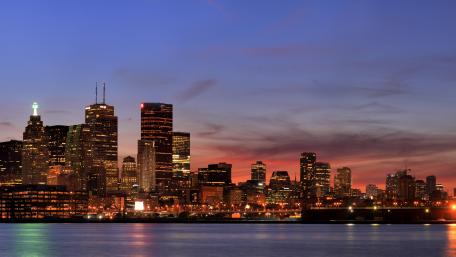 Downtown Toronto During Sunset wallpaper