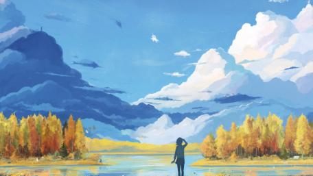 Blue Landscape wallpaper