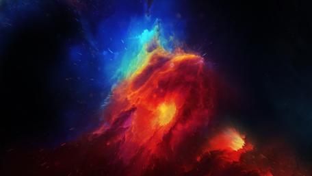Cosmic Inferno Abstract Art wallpaper