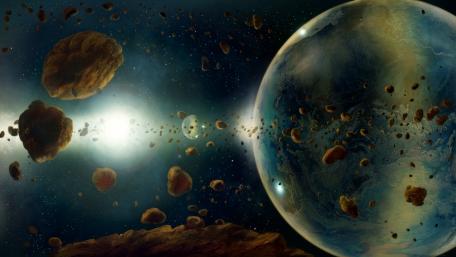 painting-universe-space-planet-sphere wallpaper