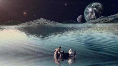Ethereal Waters of a Surreal Realm wallpaper