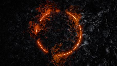 Ember Glow Neon Circle wallpaper