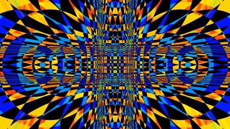 Vibrant Kaleidoscopic Patterns in 3D Effect wallpaper