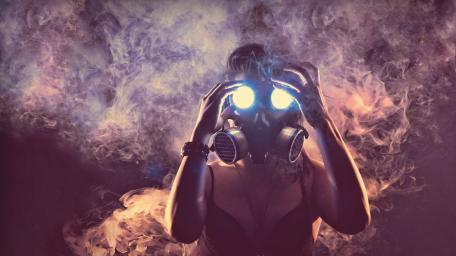 Mystical Guardian in Smoke wallpaper