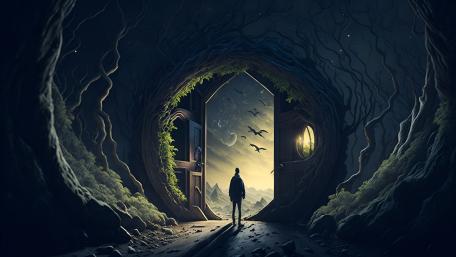 The big door wallpaper