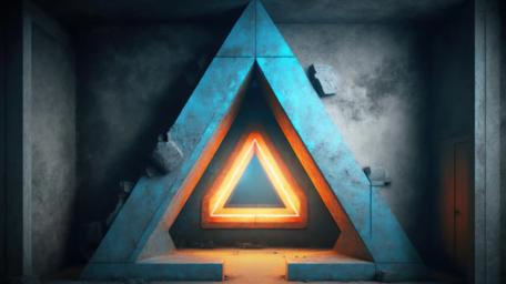 Mystical Triangle Portal Design wallpaper