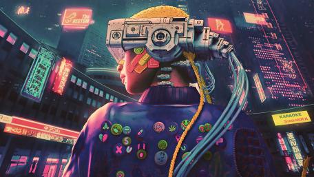 Girl in VR wallpaper
