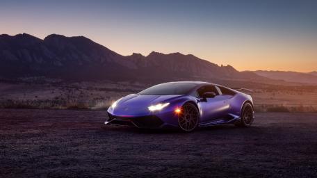 Dream Car Glamour Under Sunset Sky wallpaper