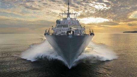 Majestic Navy Ship at Dawn wallpaper