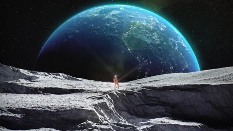 Wondrous Celestial Perspective from Another World wallpaper