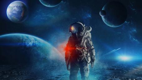 Cosmic Journey Through Infinite Realms wallpaper