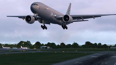 Boeing 777 Military Aircraft in Flight wallpaper