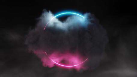 Neon Cloud Enigma wallpaper