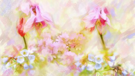 Blissful Floral Spring Dreams wallpaper