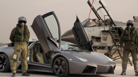 Fighter Jet Meets Dream Car Fantasy wallpaper