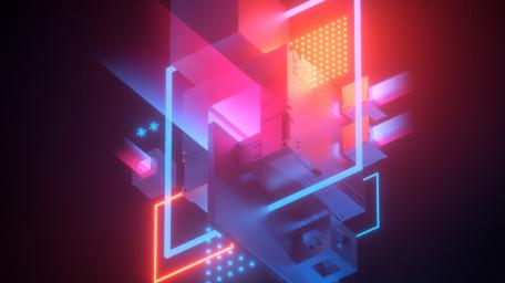 Vibrant Geometric Glow Design for Modern Spaces wallpaper