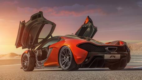 Sleek McLaren P1 Shining at Sunset wallpaper