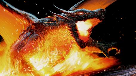 Fire-Breathing Majesty in the Skies wallpaper