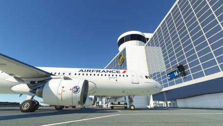Dynamic Air France Aircraft at the Airport Terminal wallpaper
