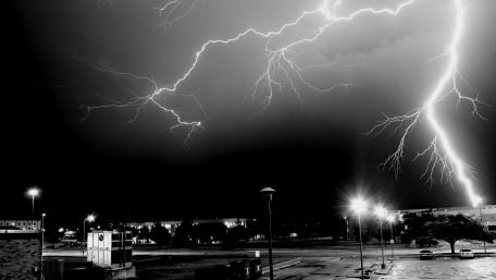 Electric Night Over Cityscape wallpaper
