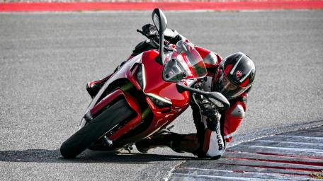 Racing Thrills on a Ducati Motorbike wallpaper