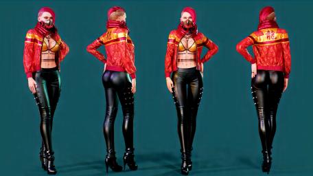 Futuristic Cyberpunk Fashion Showcase wallpaper