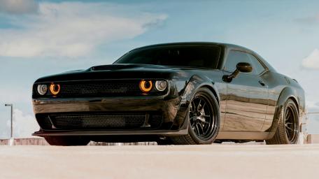 Powerful Dodge Challenger in Sunshine wallpaper