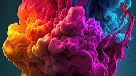 Vibrant Whirls of Dreamlike Smoke wallpaper