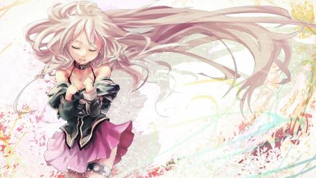 Dreamy Anime Girl with Enchanting Pink Hair wallpaper
