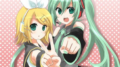 Dynamic Duo of Vocaloid Charm wallpaper