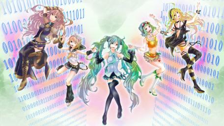 Vocaloid Dream: A Colorful Celebration of Music and Friendship wallpaper