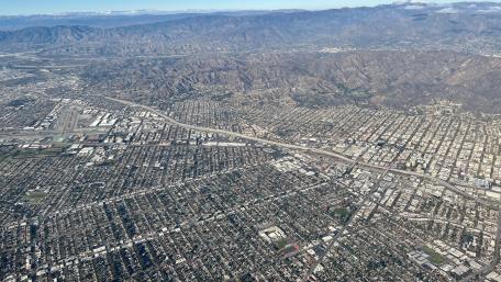 Aerial View of Burbank, CA wallpaper