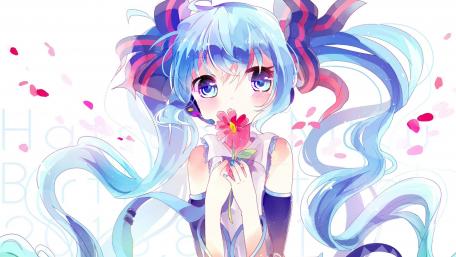Hatsune Miku's Floral Delight Wallpaper wallpaper