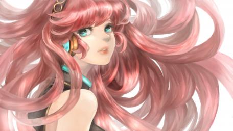 Captivating Portrait of Megurine Luka in Anime Style wallpaper