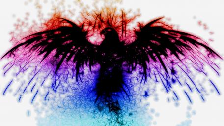 Majestic Phoenix Rising in Abstract Colors wallpaper