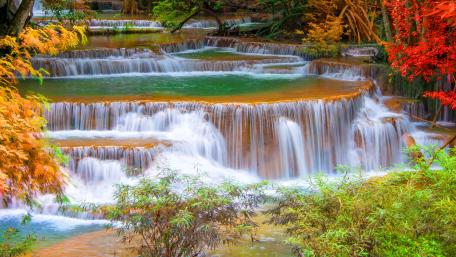 Erawan Falls at fall wallpaper