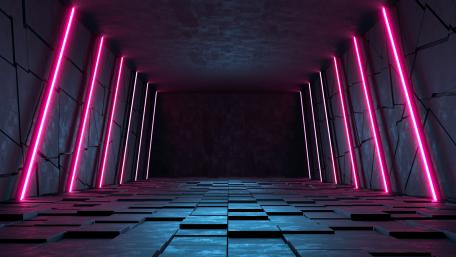 Futuristic Neon Tunnel Vision wallpaper