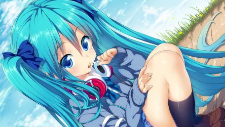 Sky Blue Melody in Motion wallpaper