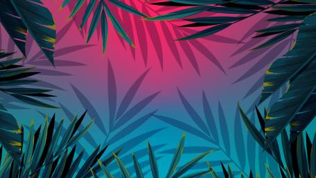 Tropical Twilight in Digital Art wallpaper