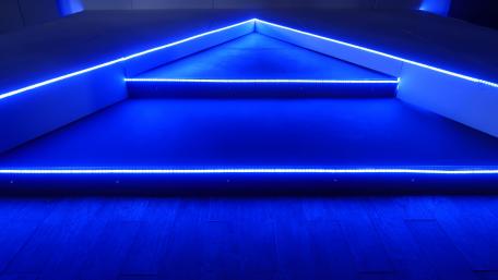 Neon Blue Illumination Abstract Design wallpaper