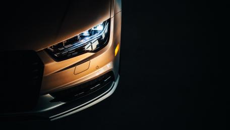 Elegant Audi A6 C8 on Dark Background wallpaper