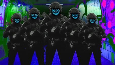Futuristic Tactical Squad in Action wallpaper