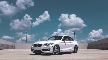 Sleek BMW Under a Bright Sky wallpaper
