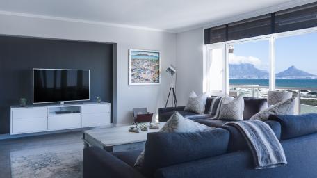 Serene Living Room with a Stunning View wallpaper