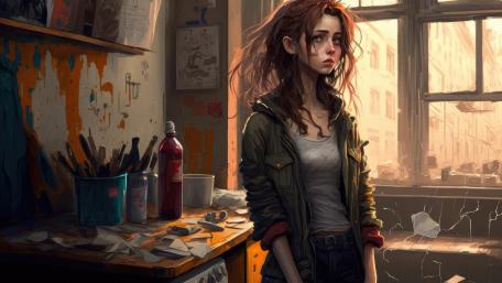 Messy girl wallpaper